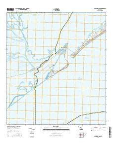Caminada Pass Louisiana Current topographic map, 1:24000 scale, 7.5 X 7.5 Minute, Year 2015