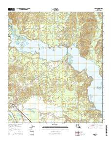 Campti Louisiana Current topographic map, 1:24000 scale, 7.5 X 7.5 Minute, Year 2015