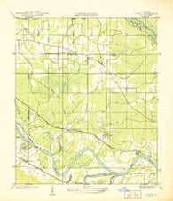 Campti NW Louisiana Historical topographic map, 1:31680 scale, 7.5 X 7.5 Minute, Year 1937