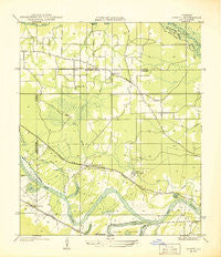 Campti NW Louisiana Historical topographic map, 1:31680 scale, 7.5 X 7.5 Minute, Year 1937