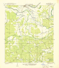 Campti SW Louisiana Historical topographic map, 1:31680 scale, 7.5 X 7.5 Minute, Year 1937