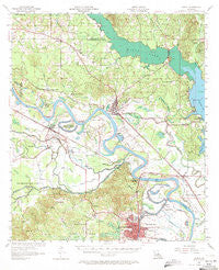 Campti Louisiana Historical topographic map, 1:62500 scale, 15 X 15 Minute, Year 1957