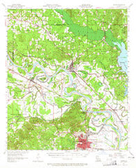 Campti Louisiana Historical topographic map, 1:62500 scale, 15 X 15 Minute, Year 1957