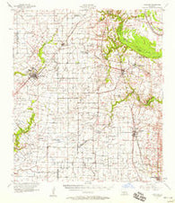 Carencro Louisiana Historical topographic map, 1:62500 scale, 15 X 15 Minute, Year 1957