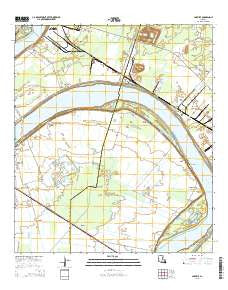 Carville Louisiana Current topographic map, 1:24000 scale, 7.5 X 7.5 Minute, Year 2015