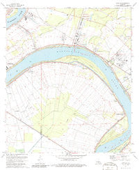 Carville Louisiana Historical topographic map, 1:24000 scale, 7.5 X 7.5 Minute, Year 1974