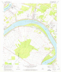 Carville Louisiana Historical topographic map, 1:24000 scale, 7.5 X 7.5 Minute, Year 1974