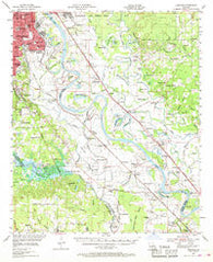 Caspiana Louisiana Historical topographic map, 1:62500 scale, 15 X 15 Minute, Year 1955