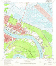 Chalmette Louisiana Historical topographic map, 1:24000 scale, 7.5 X 7.5 Minute, Year 1967
