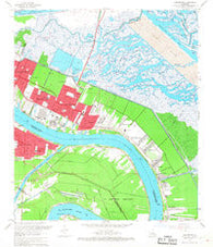 Chalmette Louisiana Historical topographic map, 1:24000 scale, 7.5 X 7.5 Minute, Year 1967