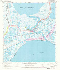 Chef Menteur Louisiana Historical topographic map, 1:24000 scale, 7.5 X 7.5 Minute, Year 1967