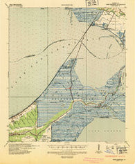Chef Menteur Louisiana Historical topographic map, 1:62500 scale, 15 X 15 Minute, Year 1936
