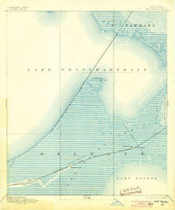 Chef Menteur Louisiana Historical topographic map, 1:62500 scale, 15 X 15 Minute, Year 1892