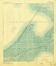 Chef Menteur Louisiana Historical topographic map, 1:62500 scale, 15 X 15 Minute, Year 1892