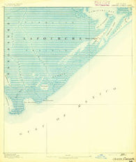 Cheniere Caminada Louisiana Historical topographic map, 1:62500 scale, 15 X 15 Minute, Year 1892