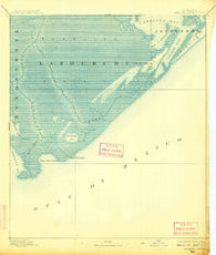 Cheniere Caminada Louisiana Historical topographic map, 1:62500 scale, 15 X 15 Minute, Year 1892
