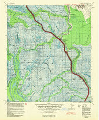 Chicot Lake Louisiana Historical topographic map, 1:62500 scale, 15 X 15 Minute, Year 1954
