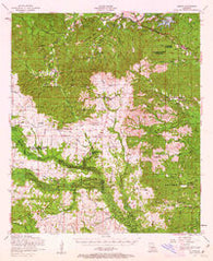 Chopin Louisiana Historical topographic map, 1:62500 scale, 15 X 15 Minute, Year 1954