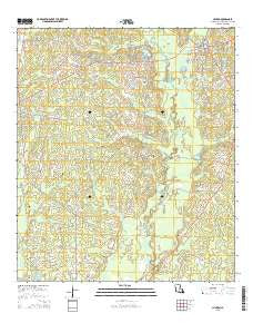 Clinton Louisiana Current topographic map, 1:24000 scale, 7.5 X 7.5 Minute, Year 2015