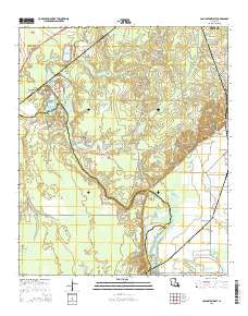 Collinston West Louisiana Current topographic map, 1:24000 scale, 7.5 X 7.5 Minute, Year 2015