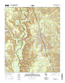 Cotton Valley Louisiana Current topographic map, 1:24000 scale, 7.5 X 7.5 Minute, Year 2015