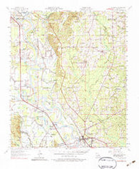 Coushatta Louisiana Historical topographic map, 1:62500 scale, 15 X 15 Minute, Year 1957