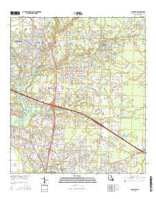 Covington Louisiana Current topographic map, 1:24000 scale, 7.5 X 7.5 Minute, Year 2015