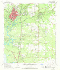 Covington Louisiana Historical topographic map, 1:24000 scale, 7.5 X 7.5 Minute, Year 1968