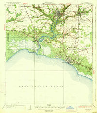 Covington Louisiana Historical topographic map, 1:62500 scale, 15 X 15 Minute, Year 1935