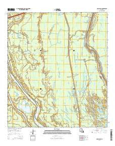 Cow Bayou Louisiana Current topographic map, 1:24000 scale, 7.5 X 7.5 Minute, Year 2015