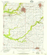 Crowley Louisiana Historical topographic map, 1:62500 scale, 15 X 15 Minute, Year 1955