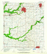 Crowley Louisiana Historical topographic map, 1:62500 scale, 15 X 15 Minute, Year 1955