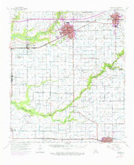 Crowley Louisiana Historical topographic map, 1:62500 scale, 15 X 15 Minute, Year 1955