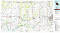Crowley Louisiana Historical topographic map, 1:100000 scale, 30 X 60 Minute, Year 1985