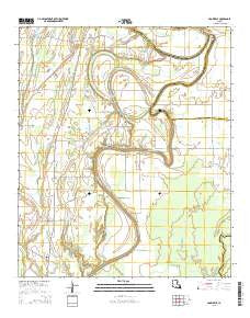 Crowville Louisiana Current topographic map, 1:24000 scale, 7.5 X 7.5 Minute, Year 2015