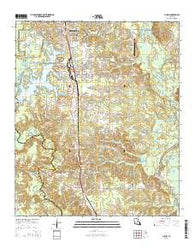 Cullen Louisiana Current topographic map, 1:24000 scale, 7.5 X 7.5 Minute, Year 2015