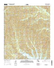 Curr Creek Louisiana Current topographic map, 1:24000 scale, 7.5 X 7.5 Minute, Year 2015