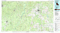 DeRidder Louisiana Historical topographic map, 1:100000 scale, 30 X 60 Minute, Year 1986