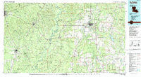 DeRidder Louisiana Historical topographic map, 1:100000 scale, 30 X 60 Minute, Year 1986