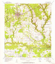 De Quincy Louisiana Historical topographic map, 1:62500 scale, 15 X 15 Minute, Year 1956