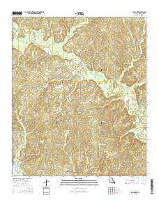De Loutre Louisiana Current topographic map, 1:24000 scale, 7.5 X 7.5 Minute, Year 2015