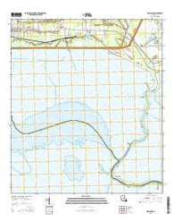 Delacroix Louisiana Current topographic map, 1:24000 scale, 7.5 X 7.5 Minute, Year 2015