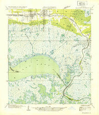 Delacroix Louisiana Historical topographic map, 1:31680 scale, 7.5 X 7.5 Minute, Year 1935
