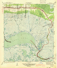 Delacroix Louisiana Historical topographic map, 1:31680 scale, 7.5 X 7.5 Minute, Year 1941