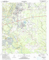 Denham Springs Louisiana Historical topographic map, 1:24000 scale, 7.5 X 7.5 Minute, Year 1991