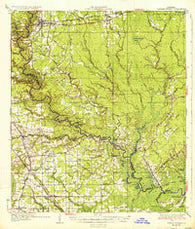 Denham Springs Louisiana Historical topographic map, 1:62500 scale, 15 X 15 Minute, Year 1934