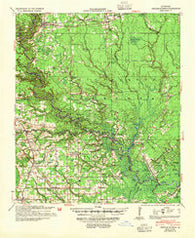 Denham Springs Louisiana Historical topographic map, 1:62500 scale, 15 X 15 Minute, Year 1939