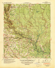 Denham Springs Louisiana Historical topographic map, 1:62500 scale, 15 X 15 Minute, Year 1939