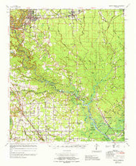 Denham Springs Louisiana Historical topographic map, 1:62500 scale, 15 X 15 Minute, Year 1965