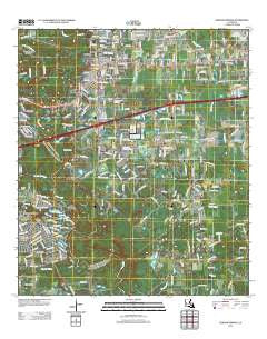 Denham Springs Louisiana Historical topographic map, 1:24000 scale, 7.5 X 7.5 Minute, Year 2012